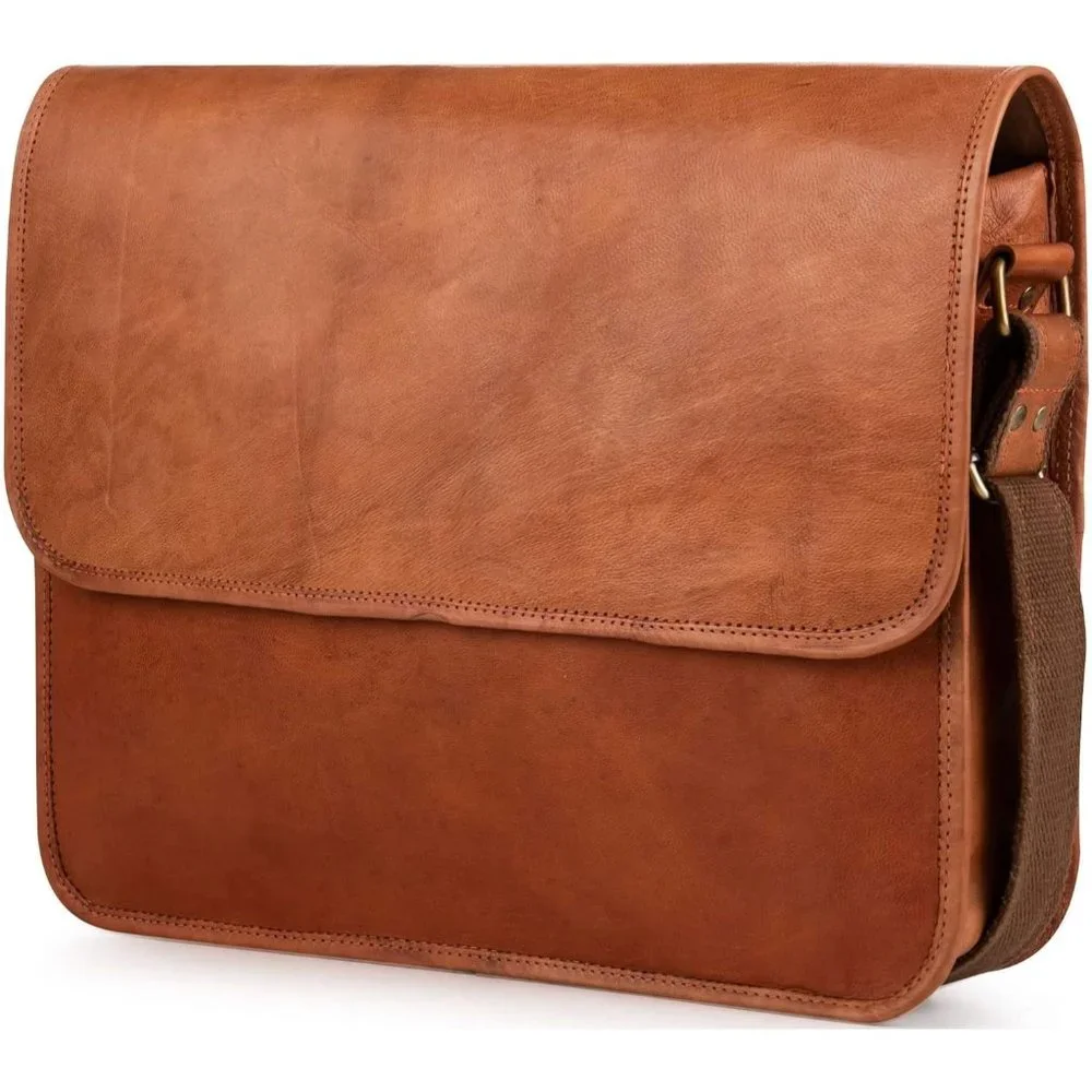 Men's Brown Leather Laptop Bag